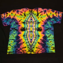Load image into Gallery viewer, 3XL. Tie dye shirt. Mandala/sacred drop combo with diamond back tee.
