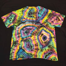 Load image into Gallery viewer, XL. Tie dye shirt. Mandala/geode combo tee.
