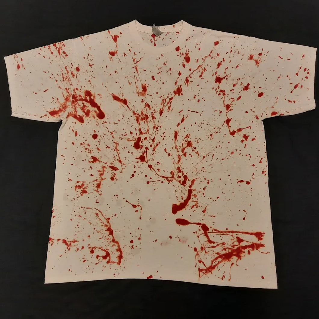 2XL. Redrum blood splatter tee.