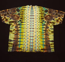 Load image into Gallery viewer, 3XL. Tie dye shirt. Black forest diamond fusion with spine tee.
