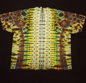 3XL. Tie dye shirt. Black forest diamond fusion with spine tee.