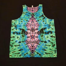 Load image into Gallery viewer, XL. Tie dye tank top. Diamond fusion with spine tank.
