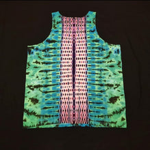 Load image into Gallery viewer, XL. Tie dye tank top. Diamond fusion with spine tank.
