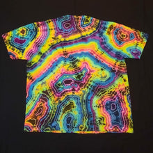 Load image into Gallery viewer, 2XL. Tie dye shirt. Dark rainbow geode tee.
