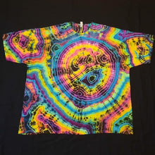 Load image into Gallery viewer, 3XL. Tie dye shirt. Dark rainbow geode tee.
