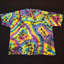 Load image into Gallery viewer, 3XL. Tie dye shirt. Dark rainbow geode tee.
