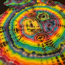 Load image into Gallery viewer, 2XL. Tie dye shirt. Dark rainbow geode tee.
