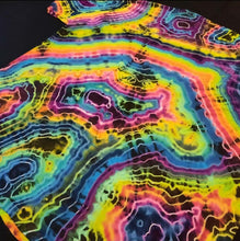 Load image into Gallery viewer, 2XL. Tie dye shirt. Dark rainbow geode tee.
