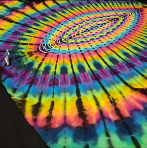 XL. Tie dye shirt. Dark rainbow third eye tee.