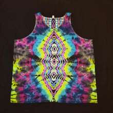 Load image into Gallery viewer, 2XL. Tie dye shirt. Northern lights diamond fusion with spine tank.
