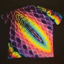 Load image into Gallery viewer, XL. Tie dye shirt. Dark rainbow nebula tee.
