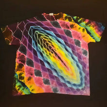 Load image into Gallery viewer, 2XL. Tie dye shirt. Dark rainbow nebula tee.
