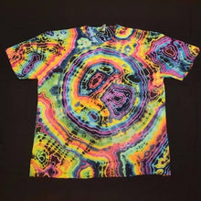 Load image into Gallery viewer, XL. Tie dye shirt. Dark rainbow geode tee.
