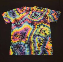 Load image into Gallery viewer, Large. Tie dye shirt. Dark rainbow geode tee.
