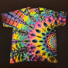 Load image into Gallery viewer, 2XL. Tie dye shirt. Dark rainbow side mandala tee.
