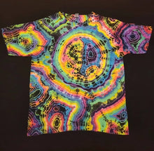 Load image into Gallery viewer, XL. Tie dye shirt. Dark rainbow geode tee.
