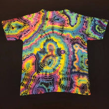 Load image into Gallery viewer, XL. Tie dye shirt. Dark rainbow geode tee.
