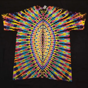 Large. Tie dye shirt. High contrast third eye tee.