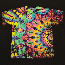 Load image into Gallery viewer, XL. Tie dye shirt. Dark rainbow side mandala tee.

