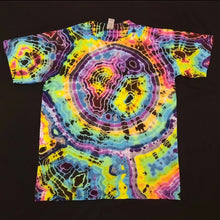 Load image into Gallery viewer, Medium. Tie dye shirt. Dark rainbow geode tee.
