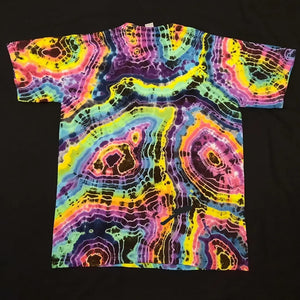 Medium. Tie dye shirt. Dark rainbow geode tee.