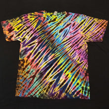 Load image into Gallery viewer, XL. Tie dye shirt. High contrast stripes tee.
