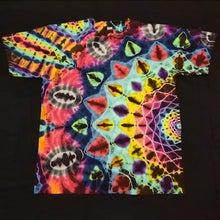 Load image into Gallery viewer, XL. Tie dye shirt. Dark rainbow side mandala tee.
