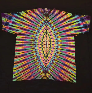 2XL. Tie dye shirt. High contrast third eye tee.