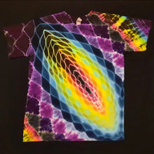 Load image into Gallery viewer, Large. Tie dye shirt. Dark rainbow nebula tee.
