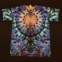 Load image into Gallery viewer, Medium. Tie dye shirt. Mandala with spine tee.
