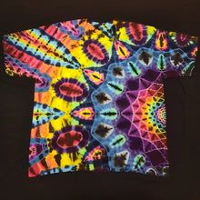Load image into Gallery viewer, 3XL. Tie dye shirt. Dark rainbow side mandala tee.
