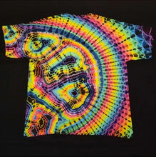 Load image into Gallery viewer, 2XL. Tie dye shirt. Rainbow wave/geode combo tee.
