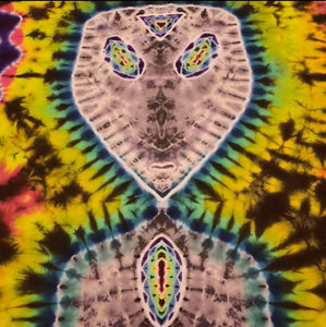 58inx58in. tie dye tapestry. Alien/ufo combo.