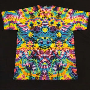 XL. Tie dye shirt. Psychedelic profile tee.