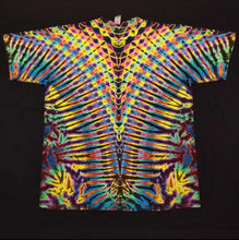 Load image into Gallery viewer, XL. Tie dye shirt. Psychedelic V tee.
