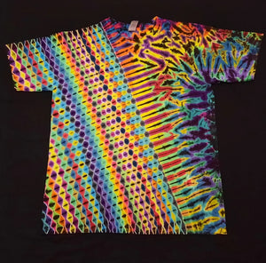 Medium. Honeycomb/scrunch combo tee.