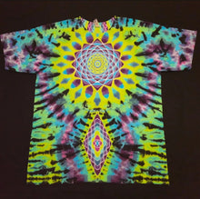 Load image into Gallery viewer, XL. Mandala/diamond combo with spine tee.
